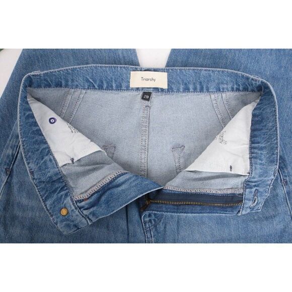 Triarchy Womens Ms. Onassis High-Rise Wide-Leg Jeans Light Denim Sz 29 US 8 NWT - Picture 7 of 7
